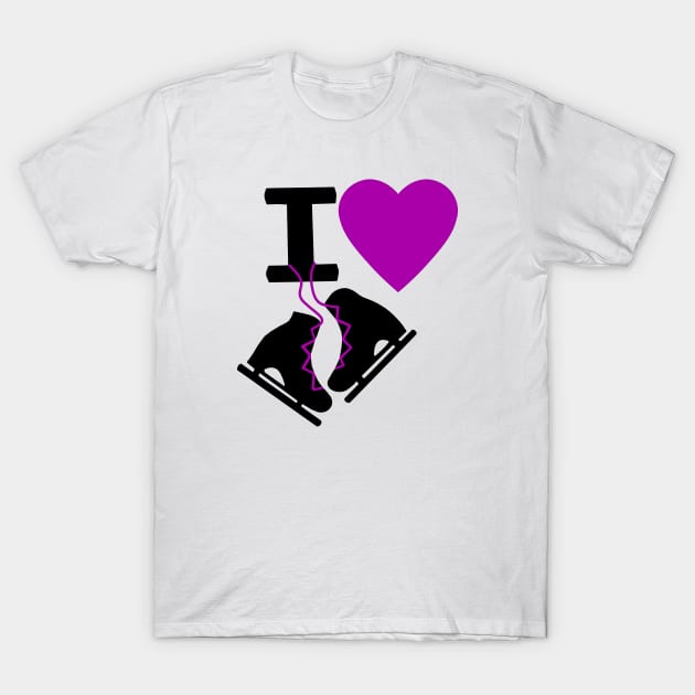 I Love Ice Skating T-Shirt by CBV